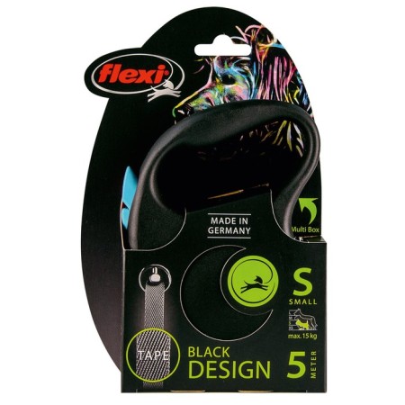 Roulette Flexi Black Design S (up to 15 kg) 5 m tape, black/blue-3