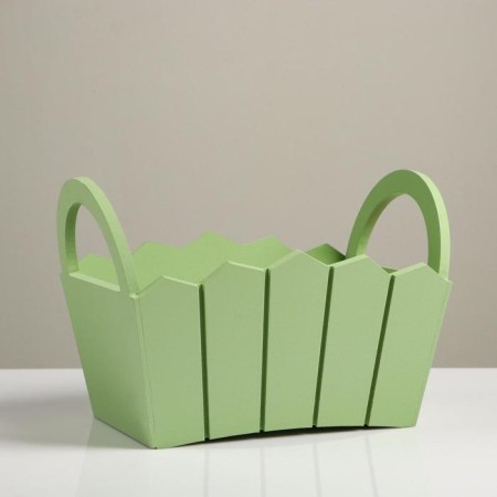 Wooden Kashpo 25.5 × 16.5 × 17.5 cm "Maria", side handles, MDF, olive-1