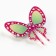 Hair clips on the postcard "The Young", 2.7 x 3.7 x 1 cm