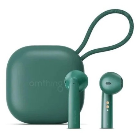 Headphones 1more Omthing Airfree Pods EO005, inserts, noise reduction, 400 mAh, green