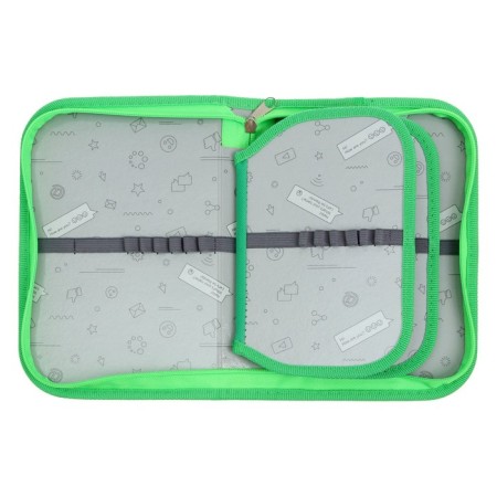 Penal 3 sections, tab inside, 140 x 210 x 40 mm, fabric, calligrata top block "trace"-3