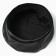 Leather beret, black color, rr 56cm