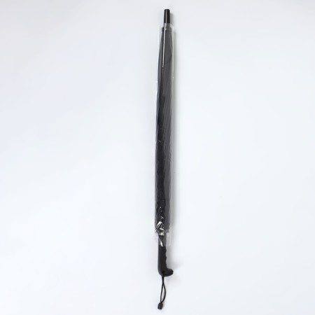 Umbrella - semi -automatic cane "plain", 16 knitting needles, r = 48 cm, black color-3