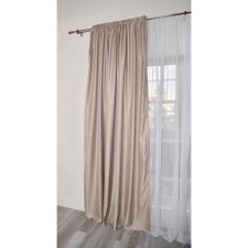 Штора жаккард, размер 200x270 см, цвет бежевый