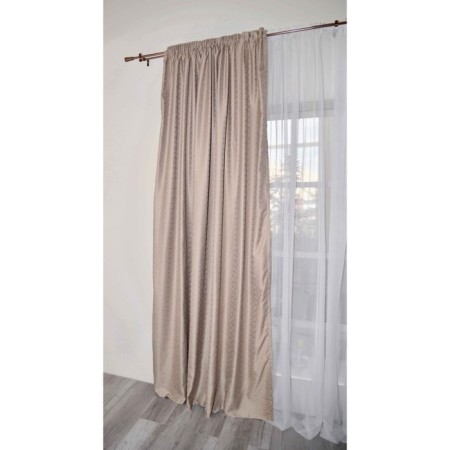 Curtains jacquard, size 200x270 cm, beige color