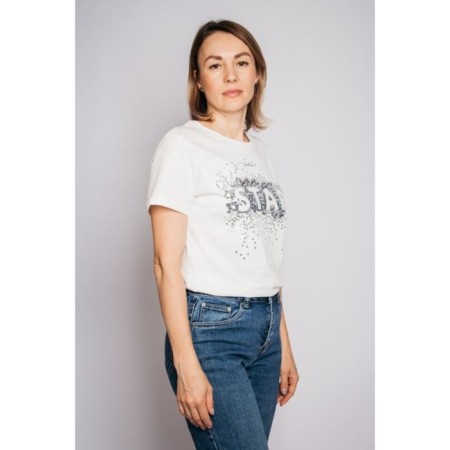 Women's T -shirt Let’s Go, size 46, Milk color-2