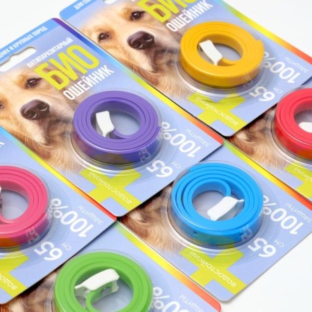 Antiparasitic bio -eater for dogs from fleas and ticks, 65 cm, mix-2