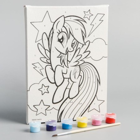 Picture on numbers for children "Rainbow" 21x15 cm, My Little Pony-1