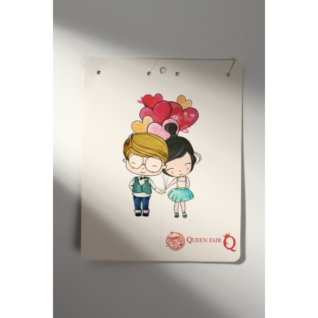Kulons "Demetrons" Bright hearts, the color is pink blue in silver, 45 cm-5