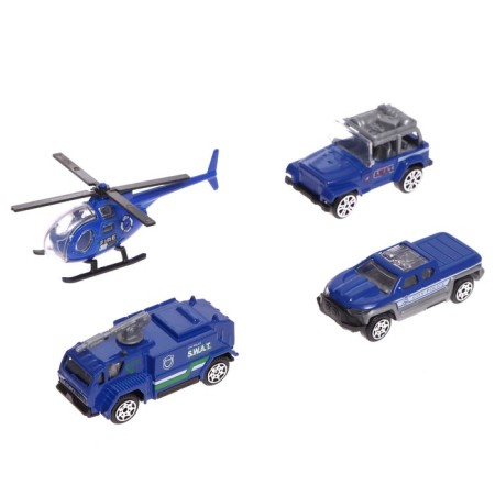 Game set "Police", with metal machines and rug-shirt-3