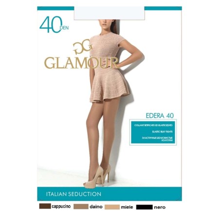 Female Kapronovy tights, Glamor edera 40 den, black color (nero), size 3