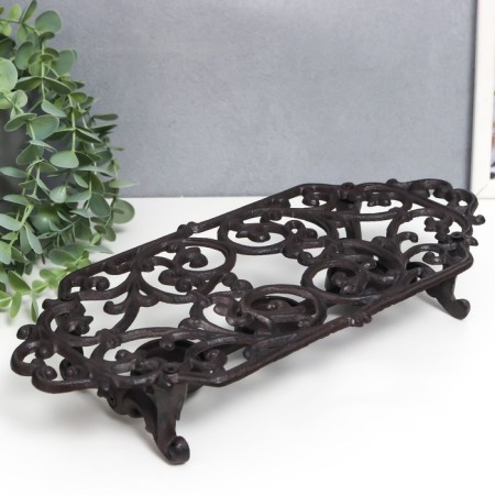 Standing for a heating candle for 3 candles of cast iron "Plant pattern" 6x35x16.5 cm