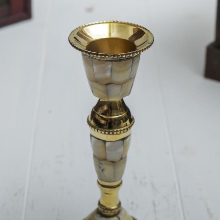 Summary for 1 candle "Royal chic" with mother -of -pearl 13 cm-2