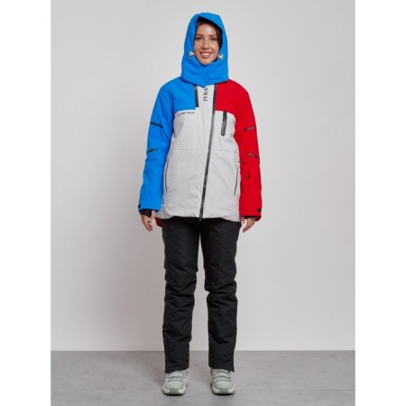 Ski costume female winter, size 42, red color-6