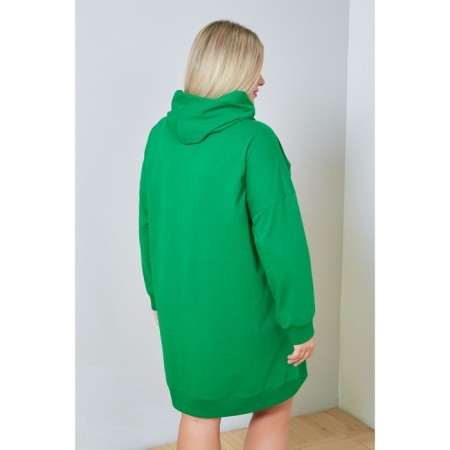 Female dress, size 56, green color-3