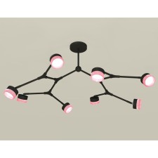 A set of suspended rotary lamp with composite crystal Ambrella Light, Traditional Diy, XB9060200, 8XGX53, black sand, pink