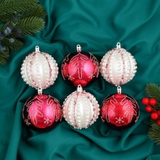 Set of balls plastic D-8 cm, 6 pcs 