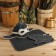 Set for the bath "Pilot" Gray: hat, rug, mitten