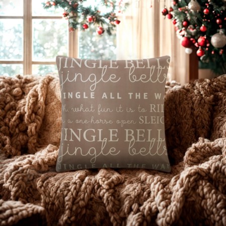 Jingle Bells pillow cover, 40*40 cm, 100 p/e, velor-5