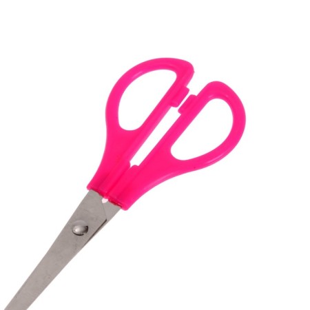 Scissors 13cm plastic handles mix rounded ends blade with a ruler-6