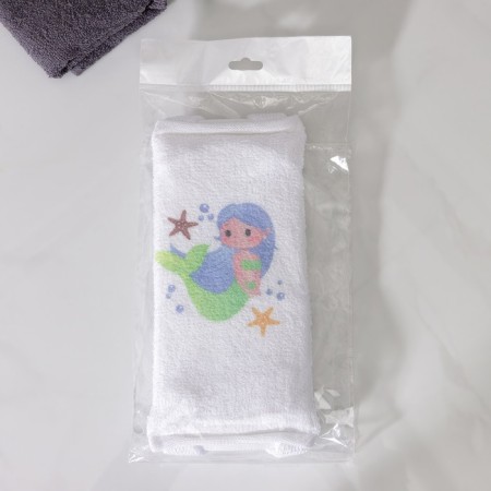 Body washcloth cotton shade "Mermaid", 10.5 × 25 cm-3