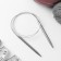 The knitting needles are circular, for knitting, with a metal cable, d = 8 mm, 100 cm