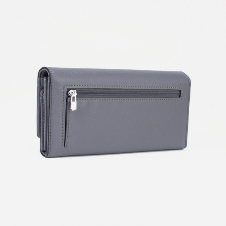 Women's wallet on magnets, gray color-1