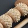 Feet massage "Night Happiness", 14.5 × 8.5 × 5 cm, 4 wheels with spikes, wooden, beige color