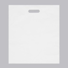 A package with a cut with a reinforced handle, white, 40 x 50 cm, 45 μm