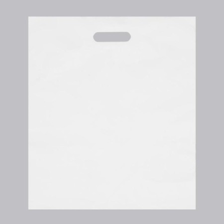 A package with a cut with a reinforced handle, white, 40 x 50 cm, 45 μm