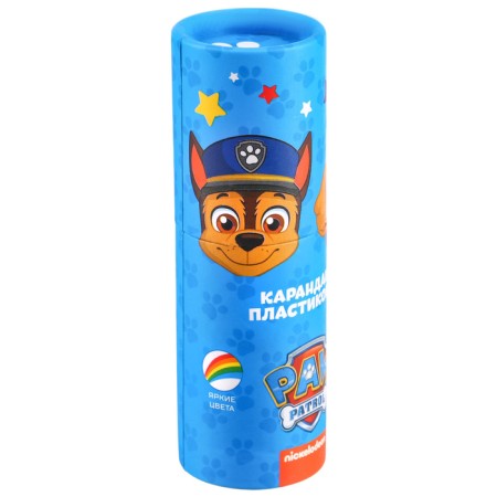 Colored pencils in a tube, 12 colors, trihedral, puppy patrol-7