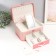 Casket to the leatherette for decorations "Sheila" pink with coral 25.5x18.5x14 cm