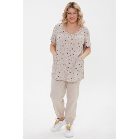Female blouse, size 54, beige color