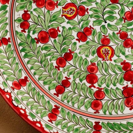 Largan Rishtan ceramics "Grenates", 37 cm, red-2