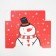 Folding box "Snowman", 25 x 25 x 10 cm, new year