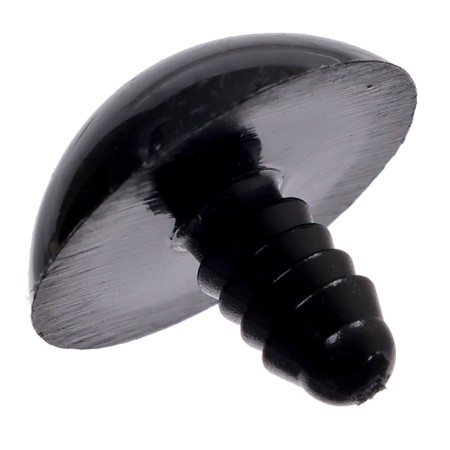 Rifle eyes with plugs, set of 10 pcs., Size 1 pc. - 2 cm, black color-3