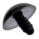 Rifle eyes with plugs, set of 10 pcs., Size 1 pc. - 2 cm, black color