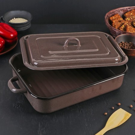 Baking sheet, 4.5 l, brown color-1