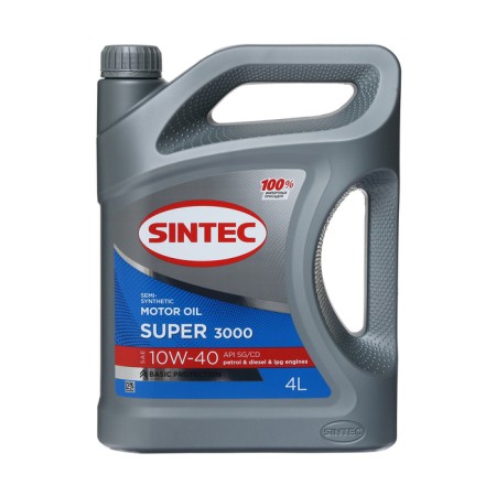 Motor oil Sintec Super 3000 10W-40, SG/CD, P/Synthetic, 4 L 600240-5