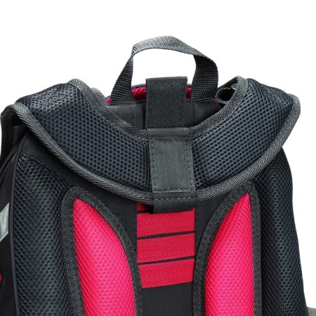 School backpack 38 x 30 x 16 cm, ergonomic back, stavia "stars", gray-8