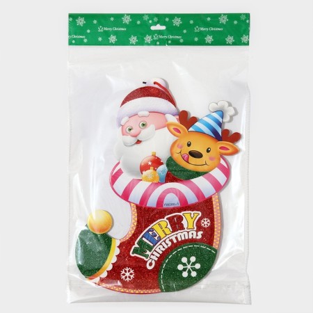 Decorative decoration (suspension) "Santa Claus and Deer" 35x24 cm-6
