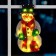 LED figure on the suction cup “Snowman” 22 × 44 cm, plastic, batteries AAAX3 (not in the kit), glow warm white