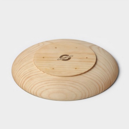 Wooden plate MAGISTRO, 21 cm, from a single cedar massif-5