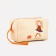 Cosmetic bag with a handle, orange color