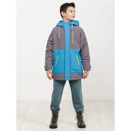 Windbreaker for boys, height 122 cm, gray color