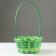 Wicker basket, 20.5 × 9.5 × 33 cm, green, bamboo