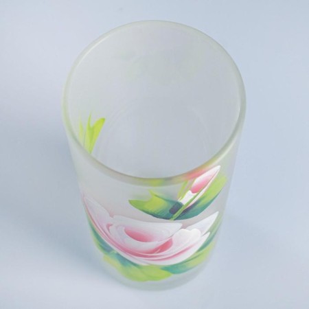 Set for juice with a tray "Zhostovo" Art painting, 6 glasses 1250/200 ml, white ma-7