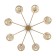 Caustra Freya Fr5183PL-08G Circle, 800x800x395 mm, E14, 8x60W, color gold