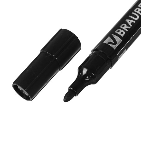 Permanent 3.0 mm marker Brauberg contraact, black, undeveloped-2