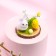 Easter decor "Bunny and chicken in a clearing" 8 × 8 × 7 cm